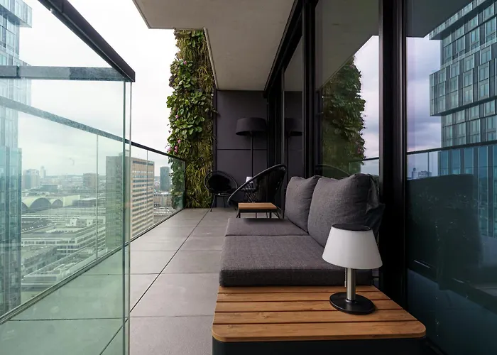 Skyline Blick Frankfurt - Nahe Messe Франкфурт-на-Майне